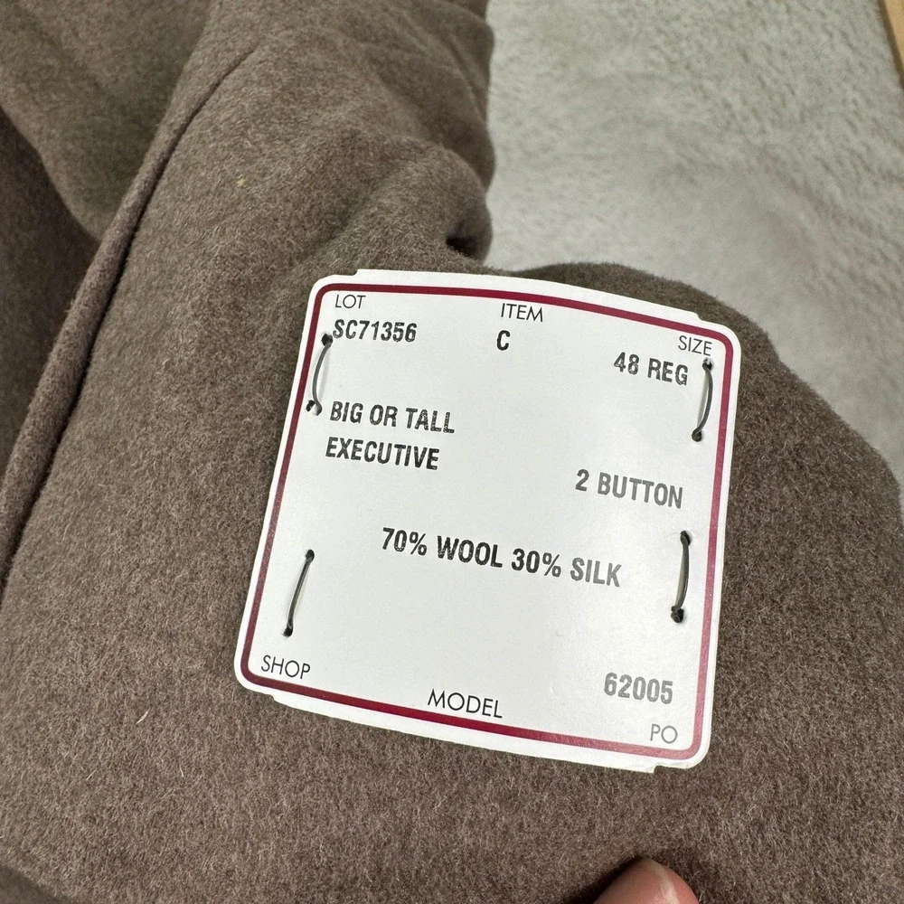 NEW Jos A Bank Mens 48R Executive Tailored Fit Wool Silk Blazer Jacket Stretch